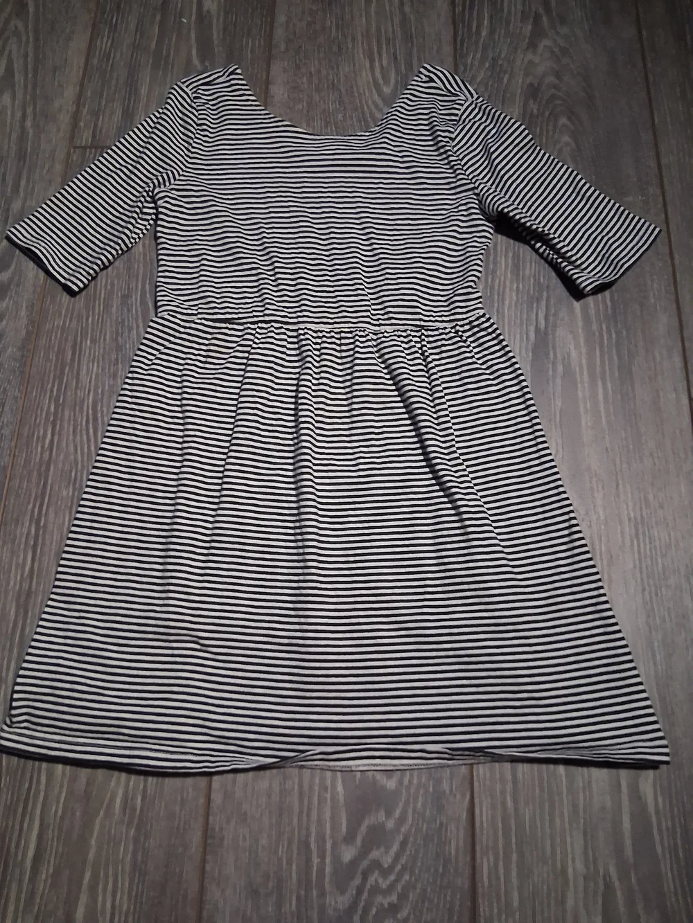 Old Navy Black and White Striped Girls' Casual Dress